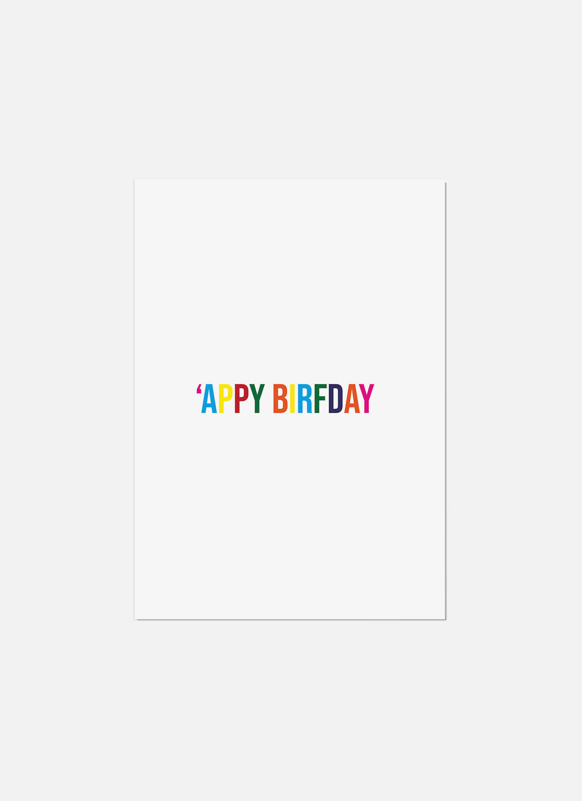 'Appy Birfday Greeting Card