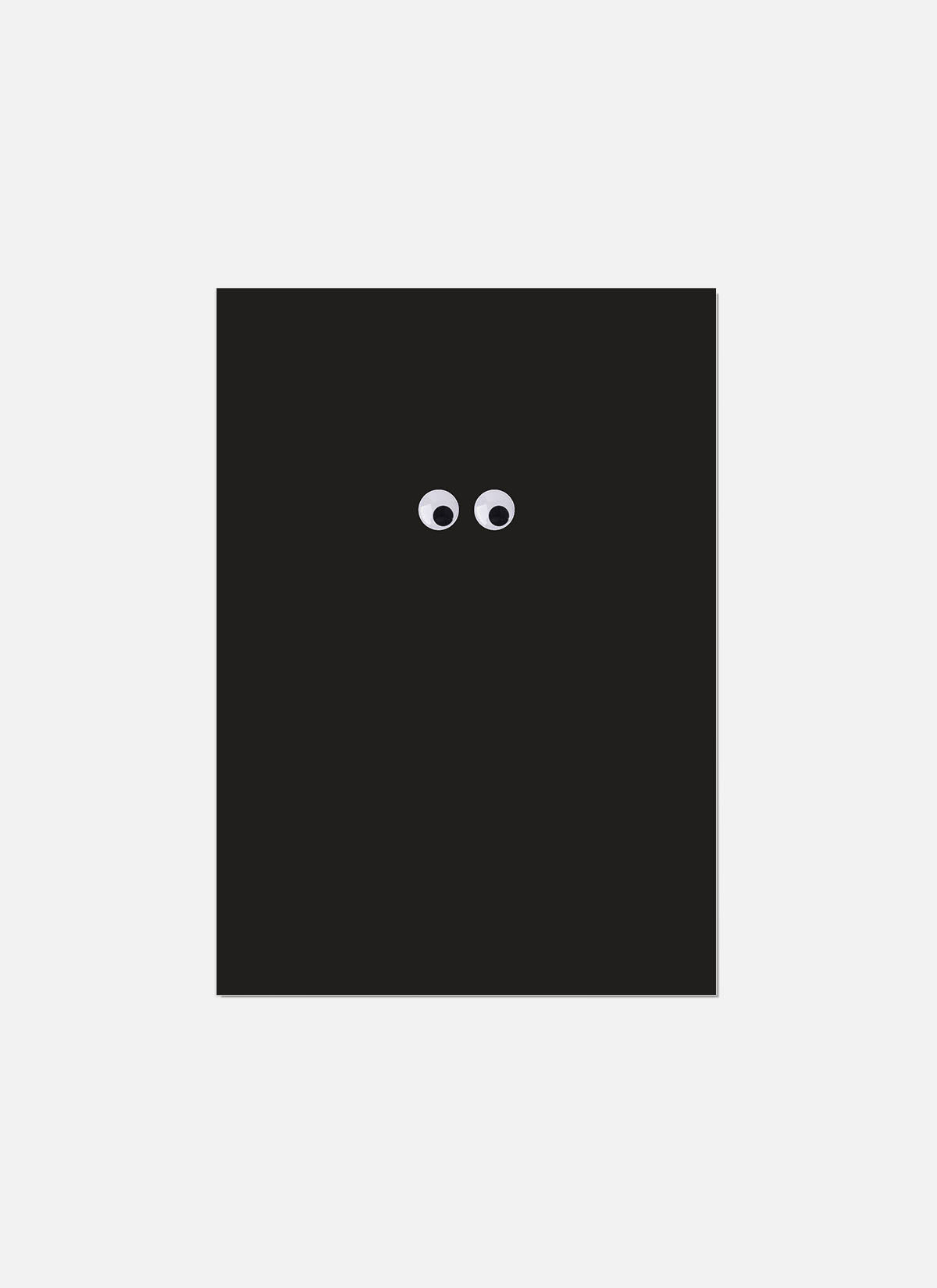 Black Googly Eyes Greeting Card