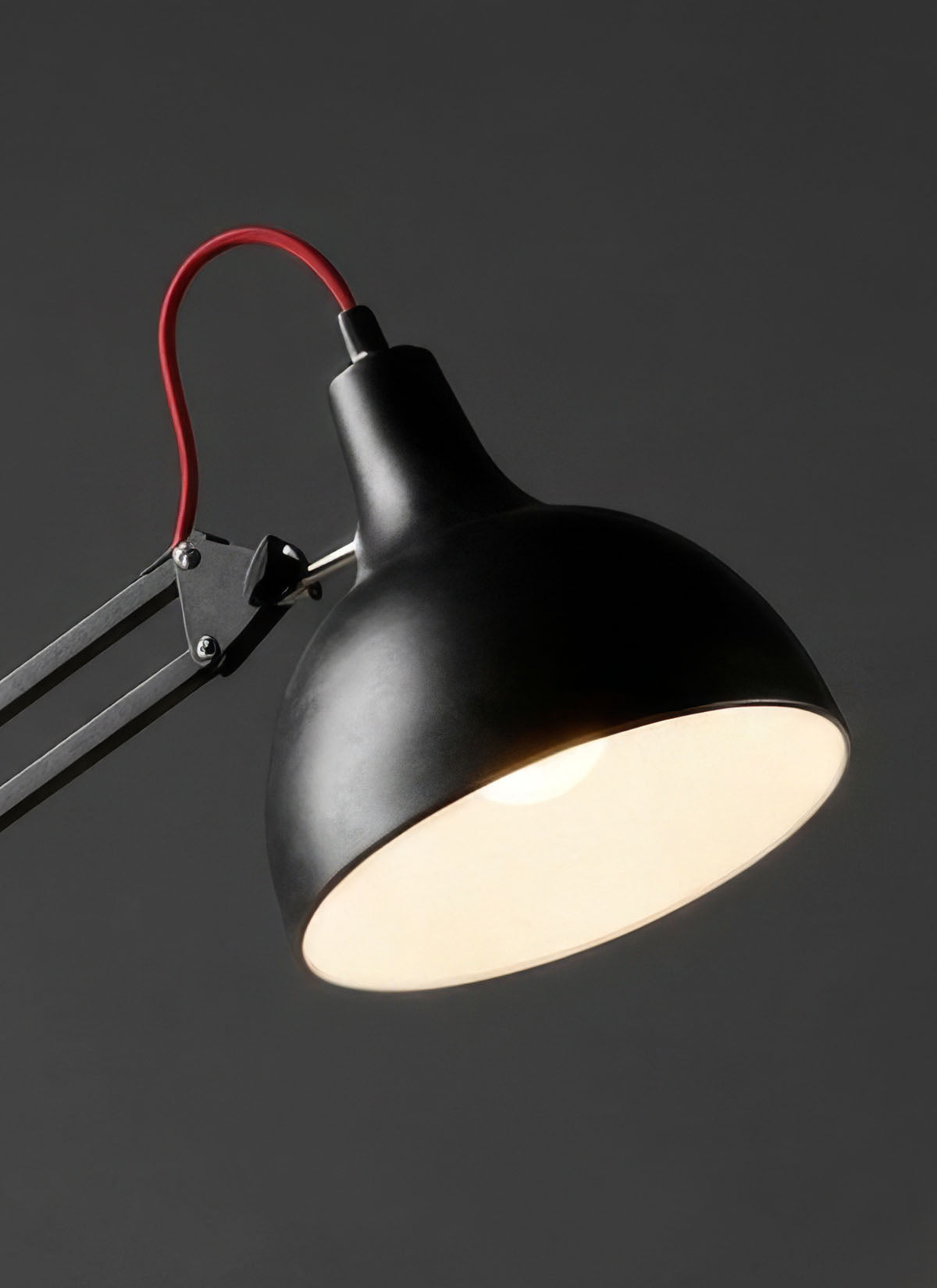 Matt Black Anglepoise Style Lamp