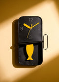 Charcoal Sardine Tin Wall Clock