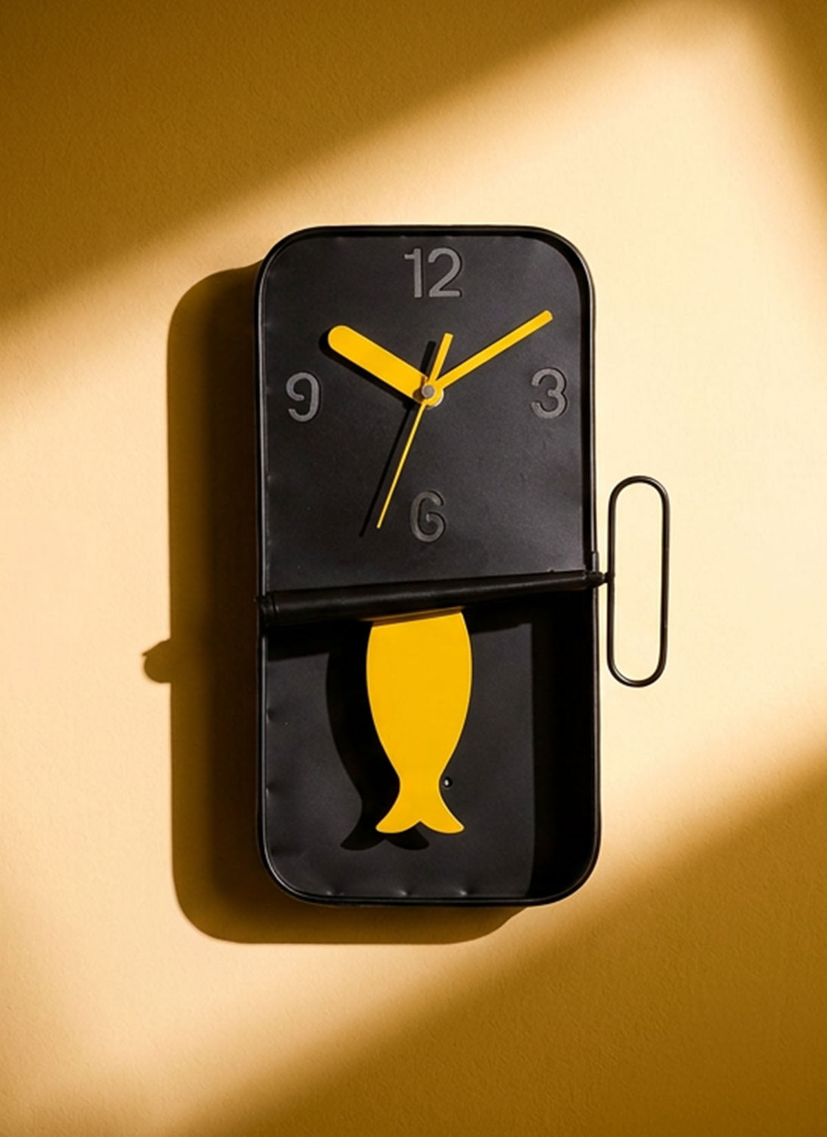 Charcoal Sardine Tin Wall Clock