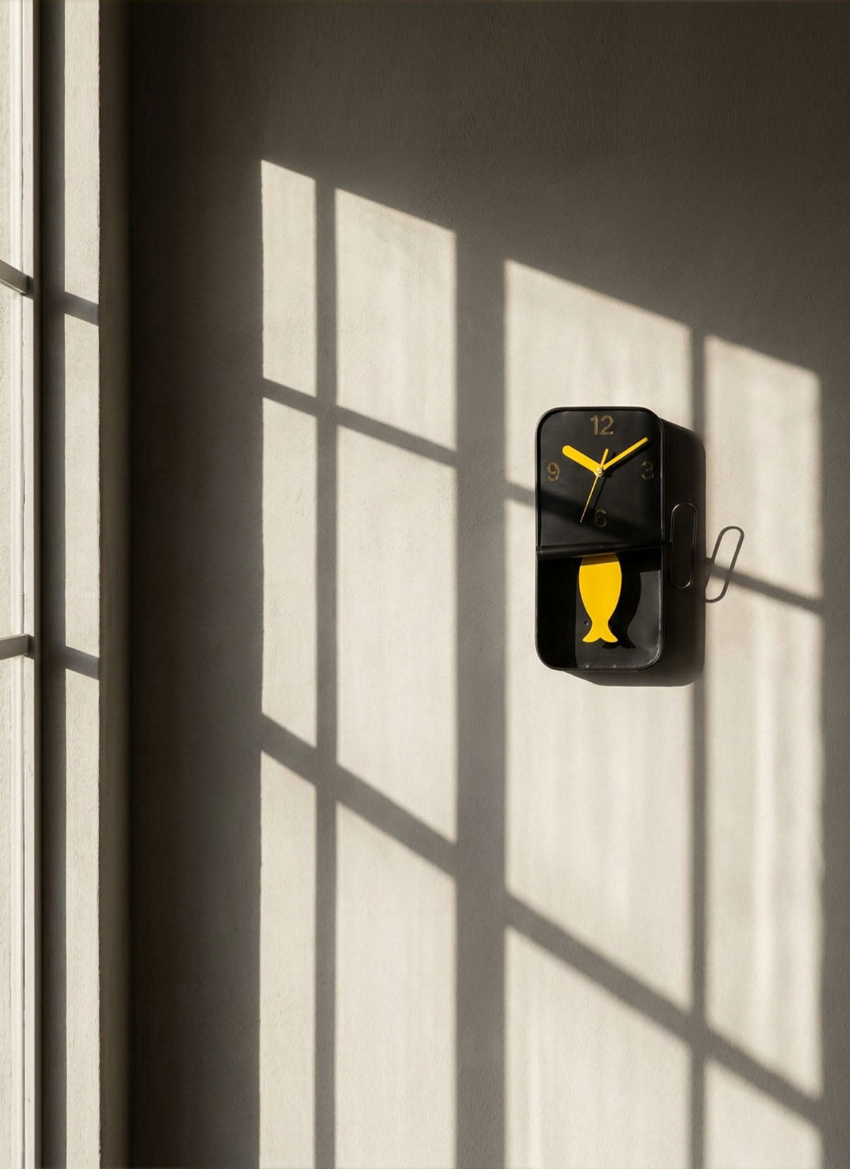 Charcoal Sardine Tin Wall Clock