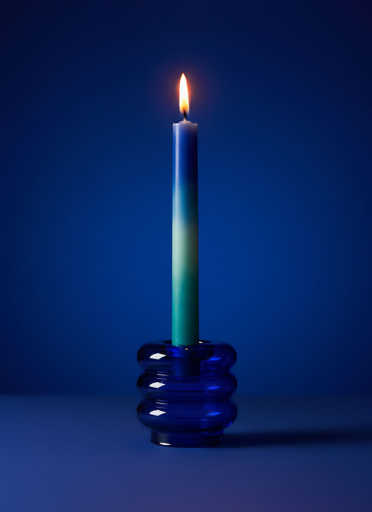 Blue Bubble Candle Holder