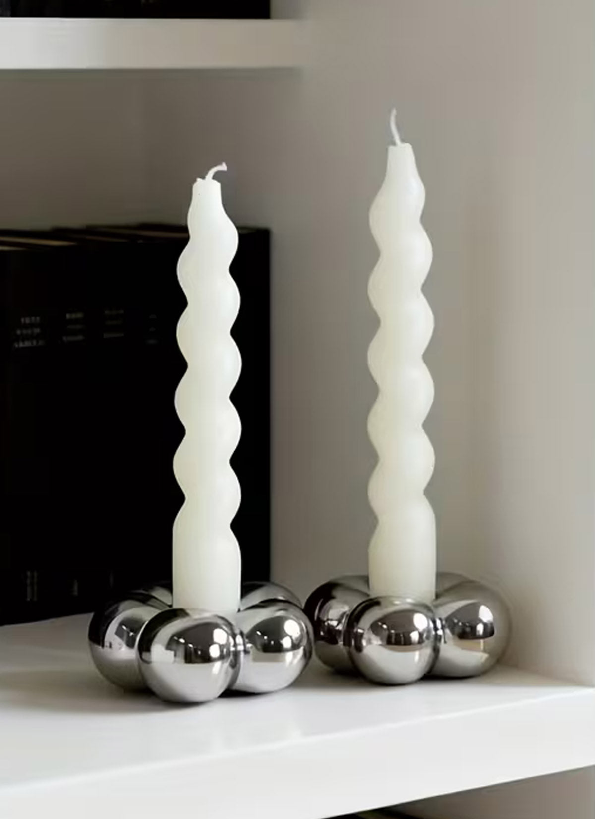 Chrome Bubble Candle Holder