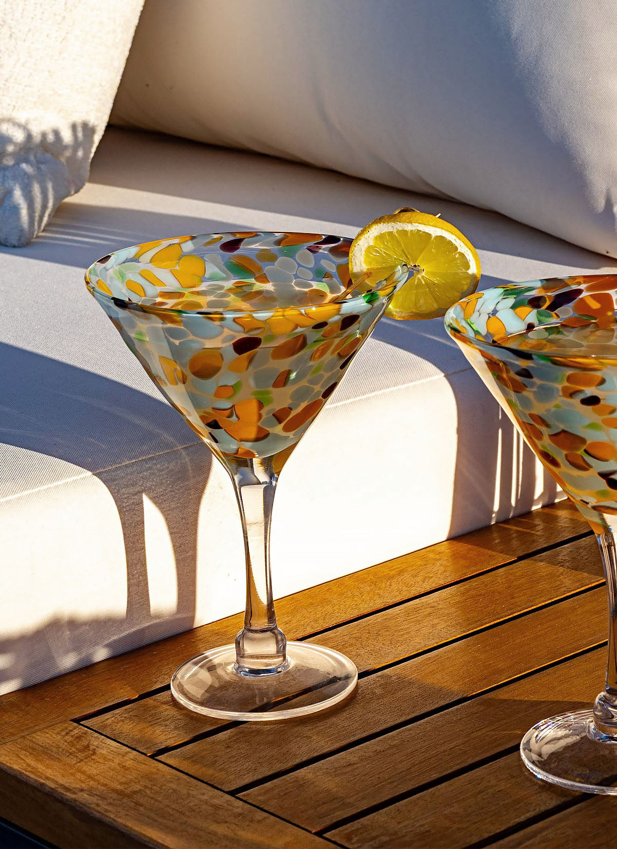 Cirtus Print Martini Glass