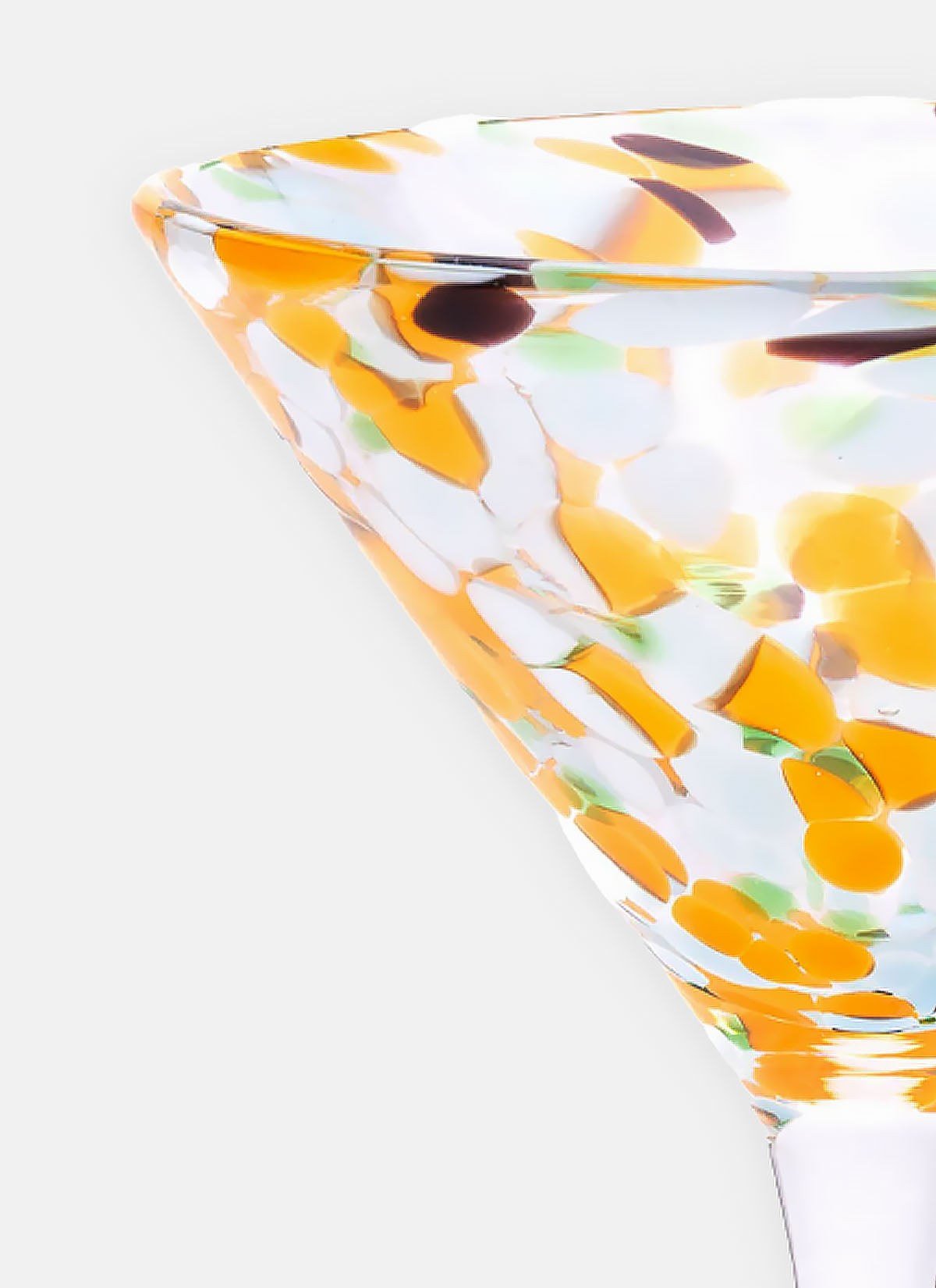 Cirtus Print Martini Glass