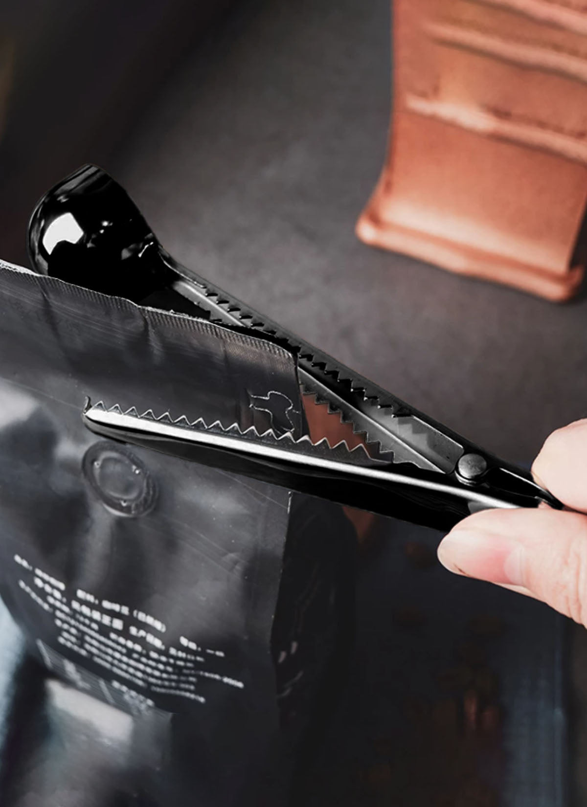 Black Coffee Scoop with Clip