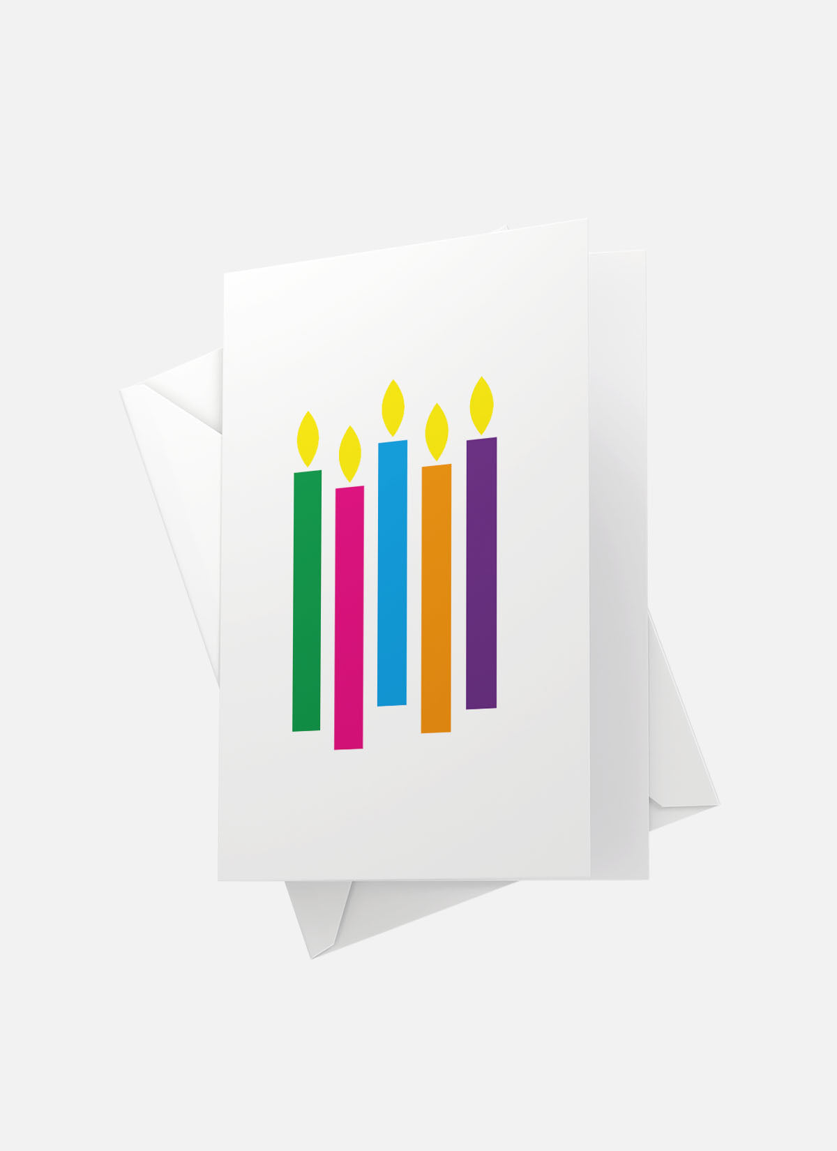 Colour Candles Greeting Card