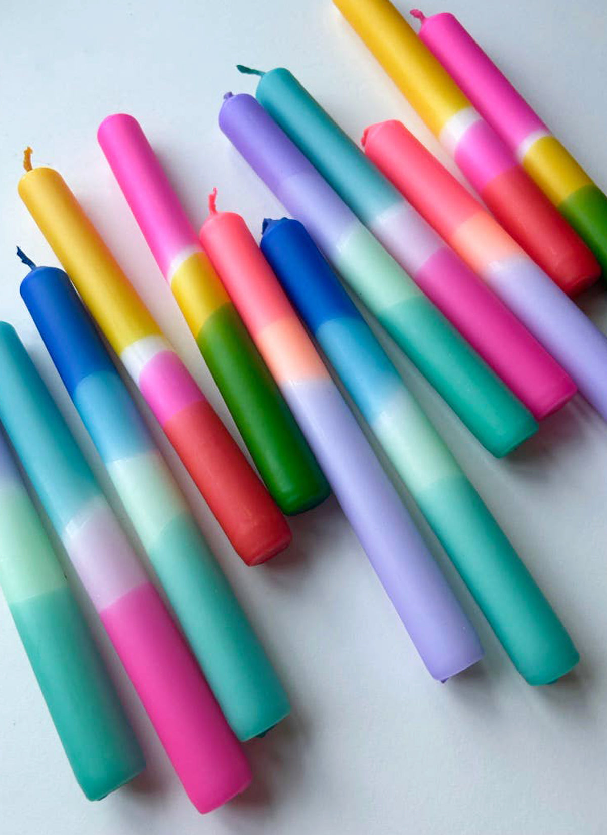 Coral & Lilac Dinner Candle