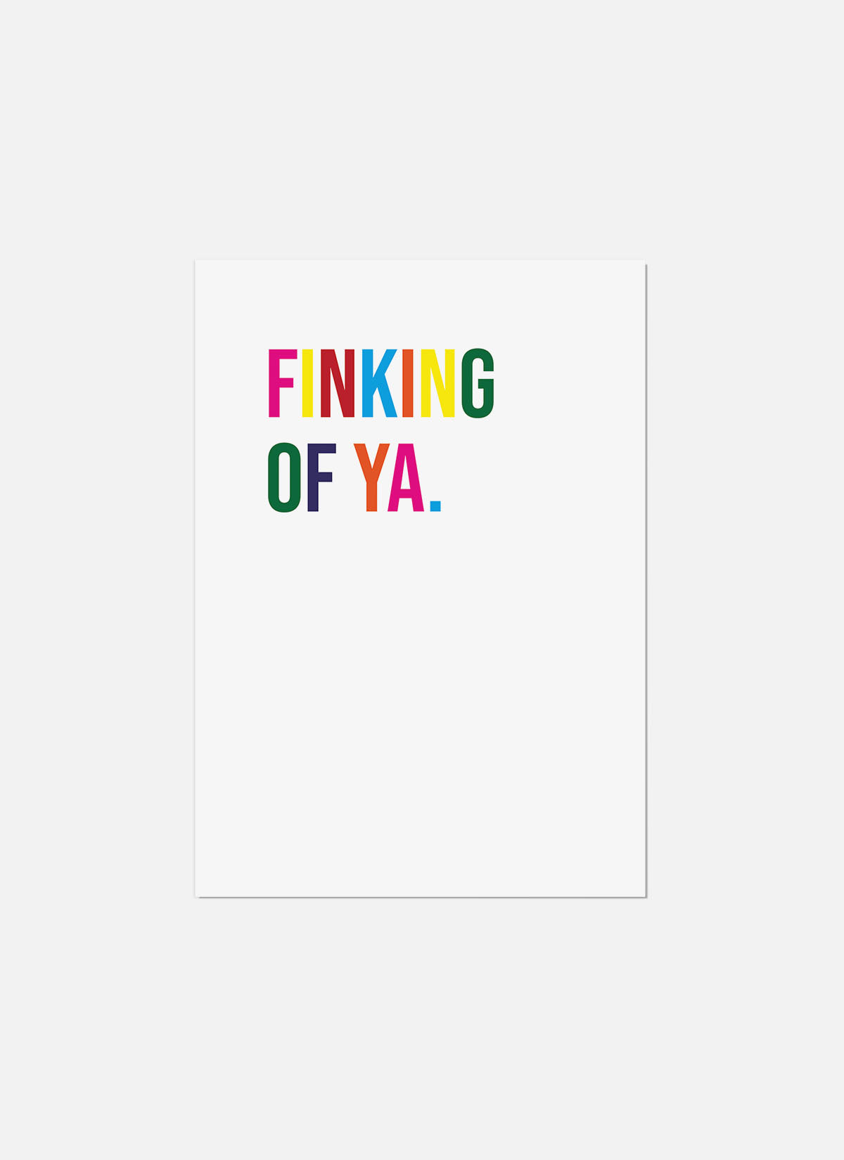 Finking Of Ya Greeting Card