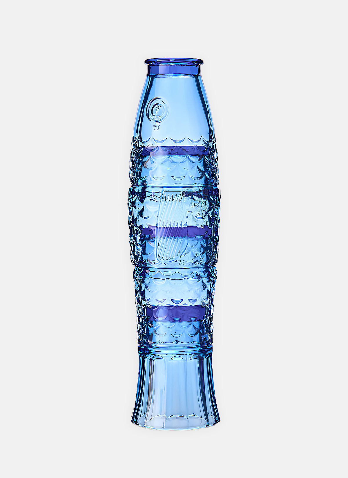 Fish Stacking Glass - Set of 4 Blue