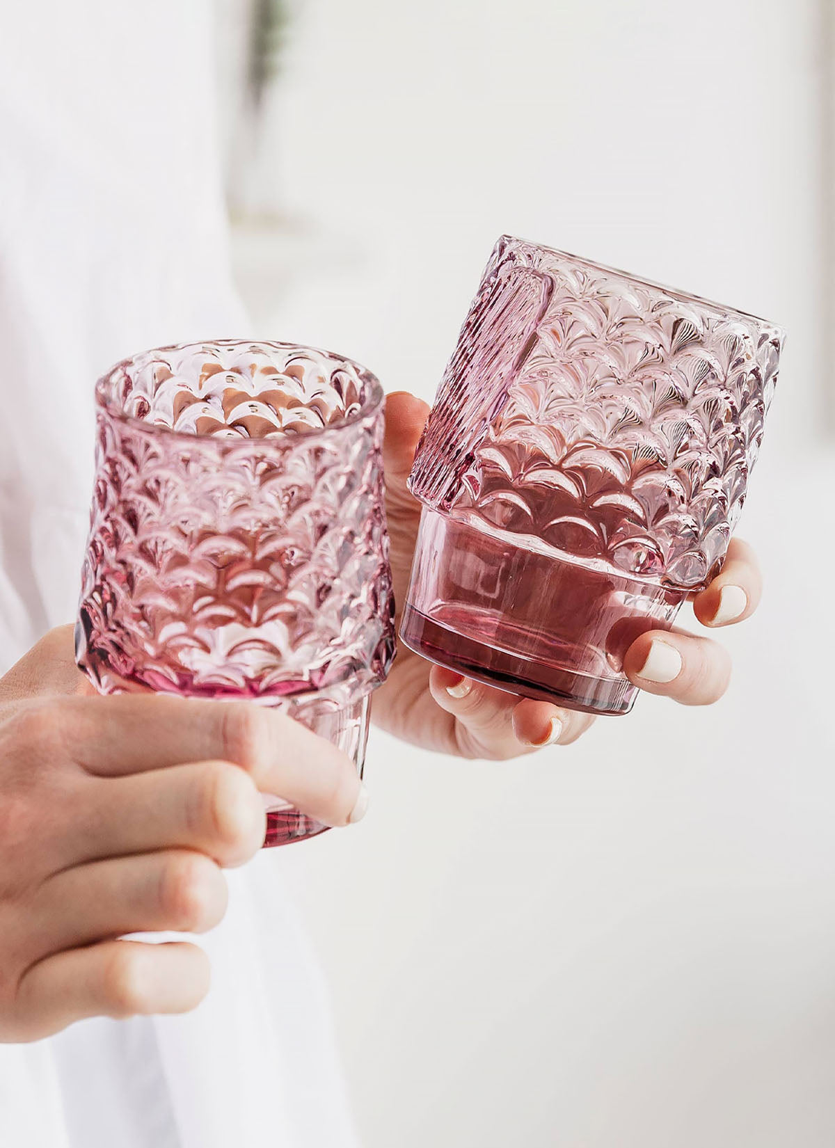 Fish Stacking Glass - Set of 4 Pink