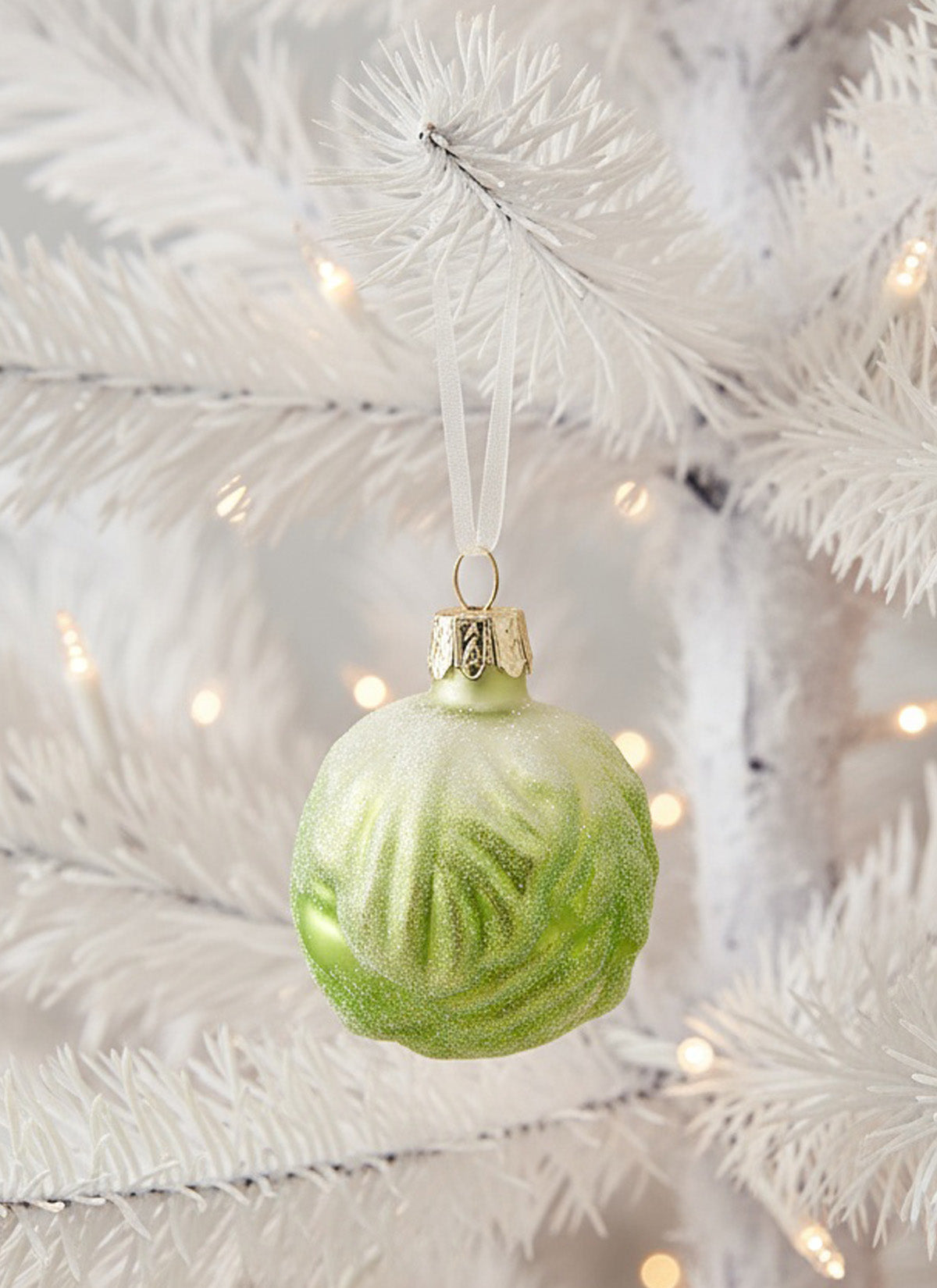 Brussel Sprout Glitter Bauble