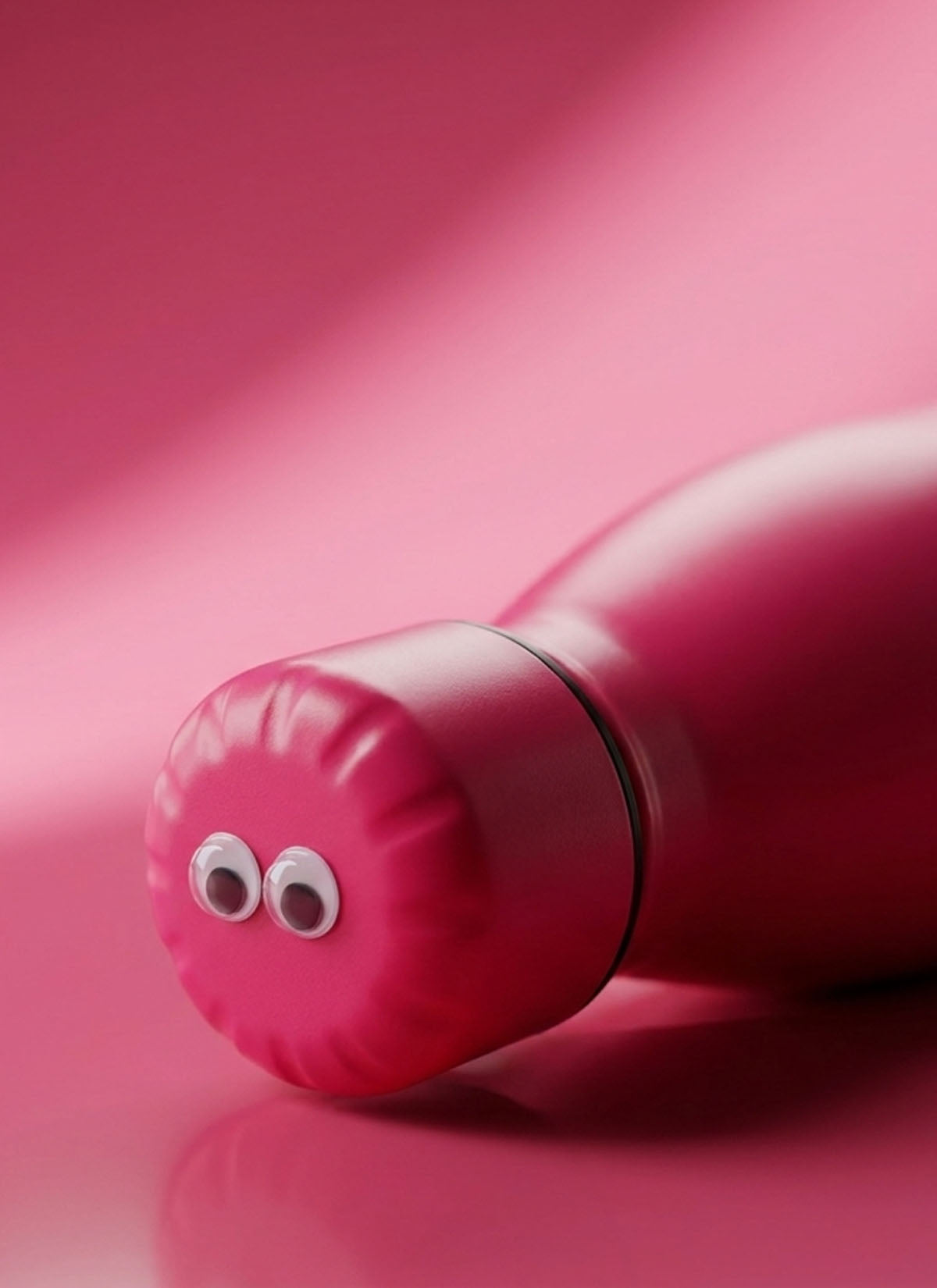 Pink Googly Eyes Water Bottle