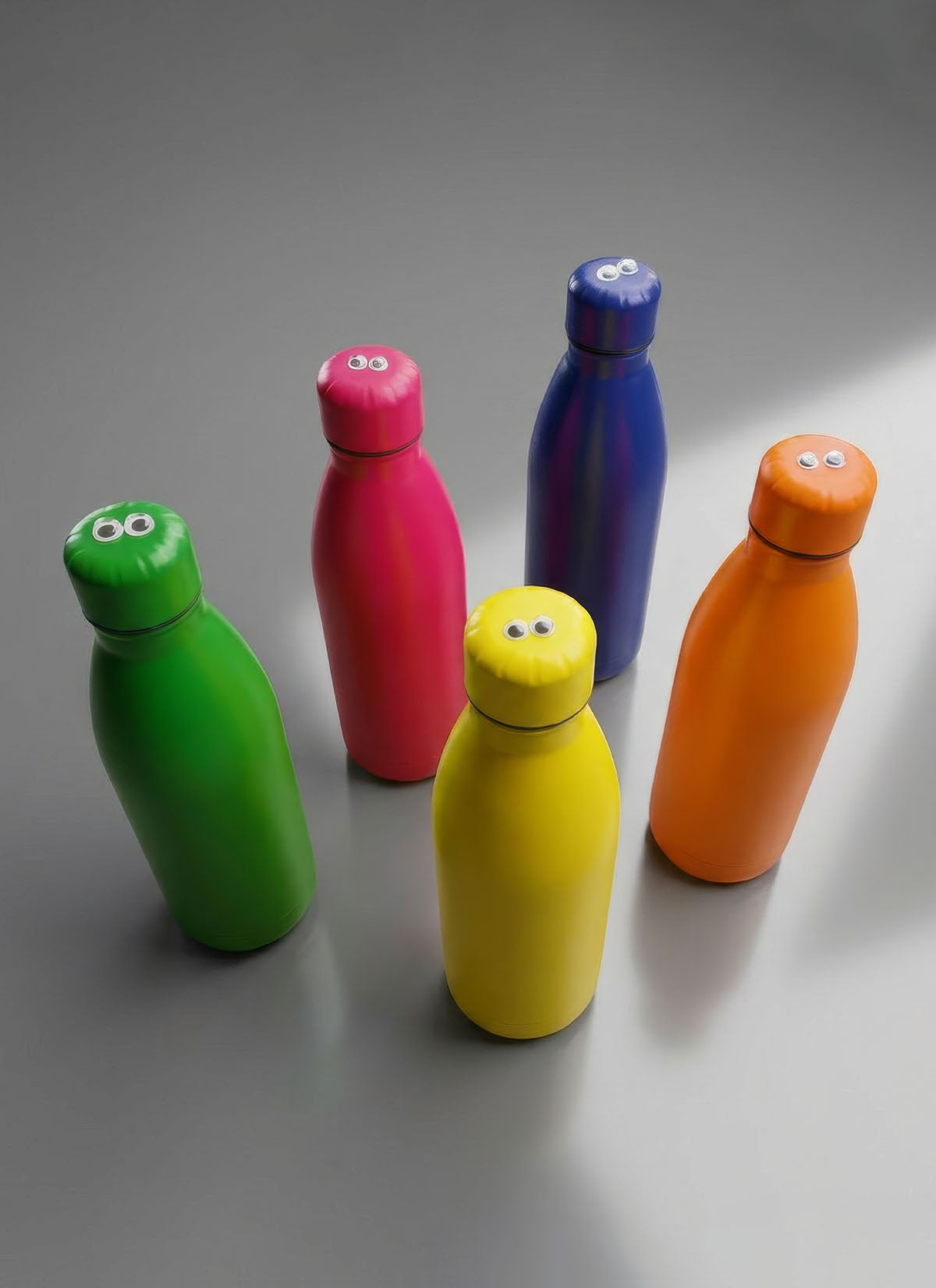 Blue Googly Eyes Water Bottle