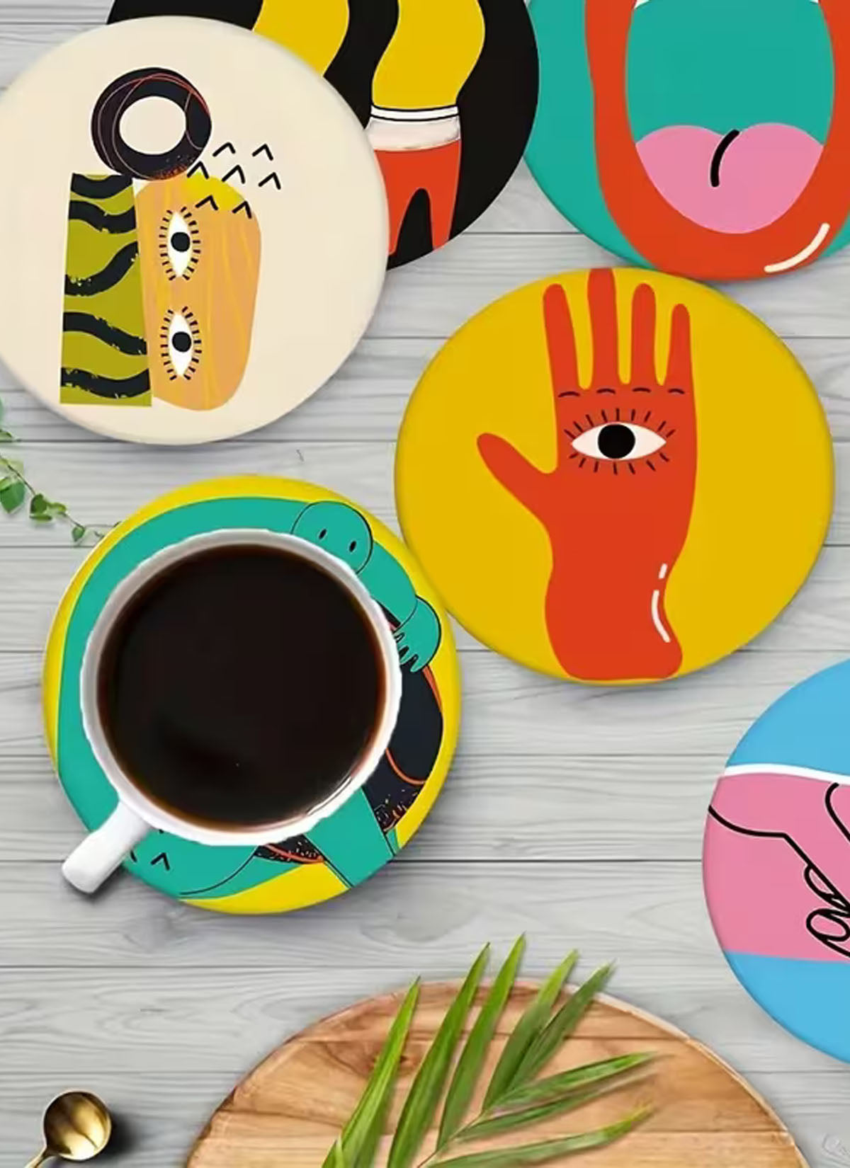 Abstract Art Coasters Set of 6