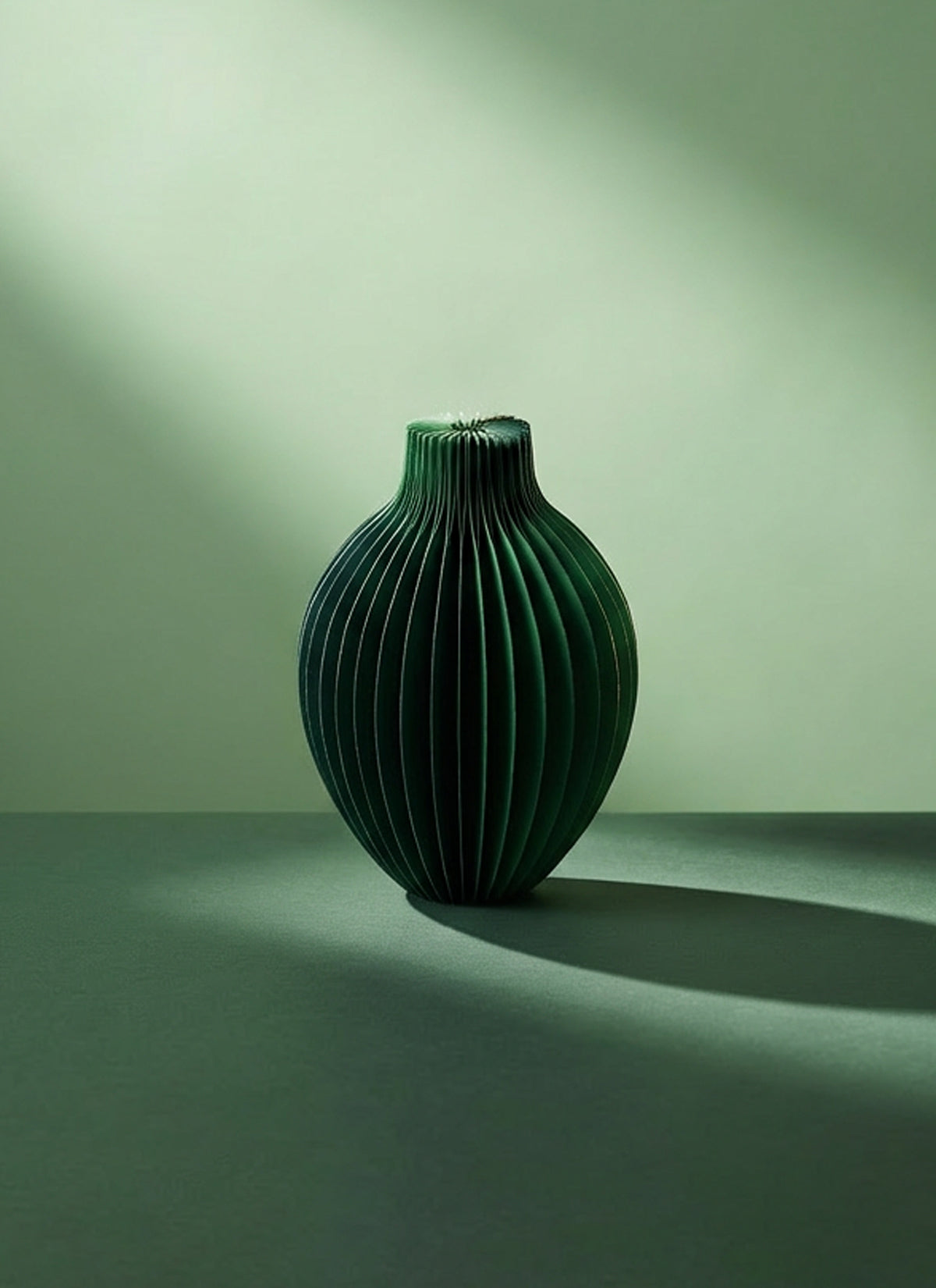 Green Honeycomb Paper Vase