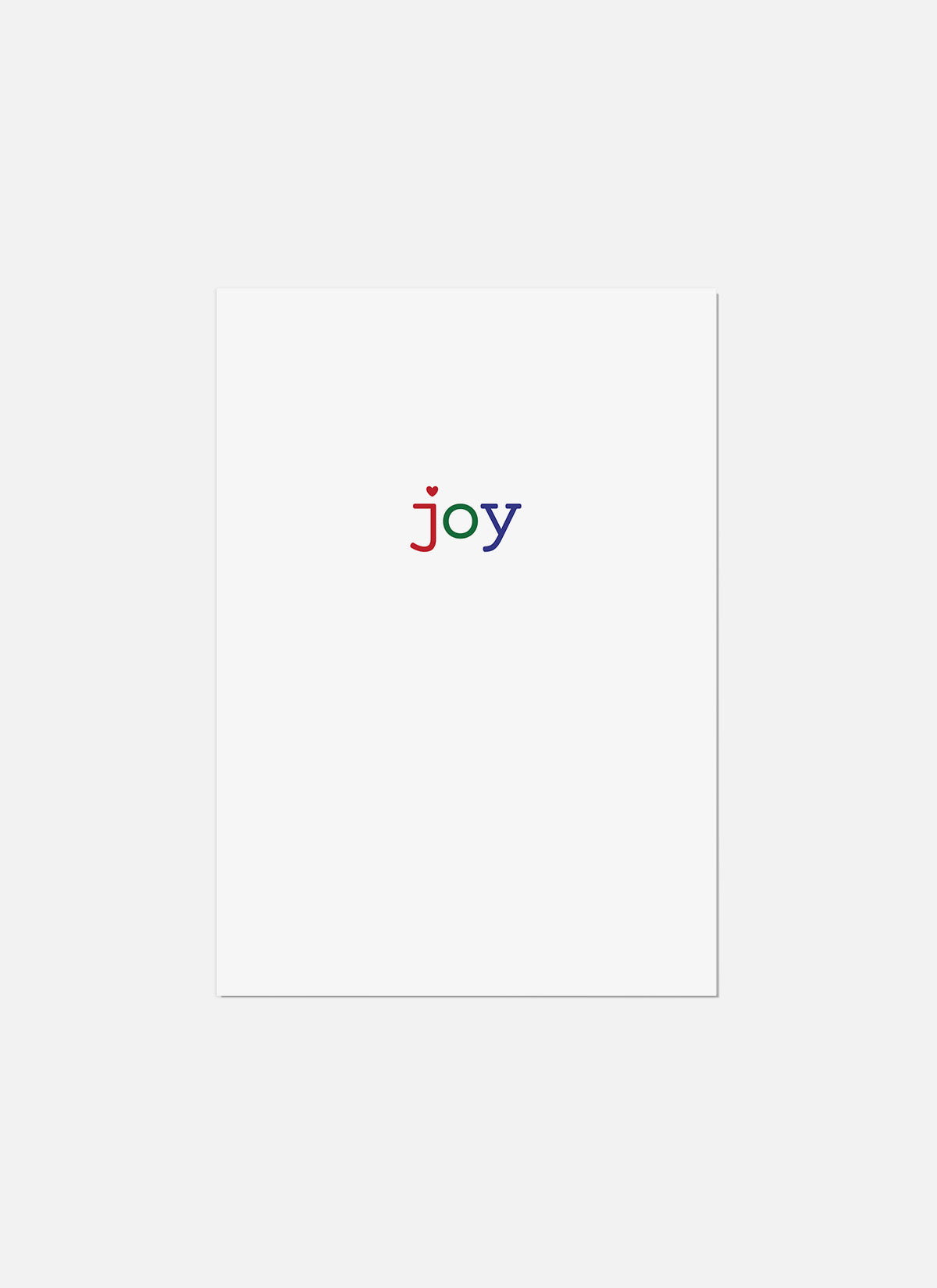 Joy Christmas Card