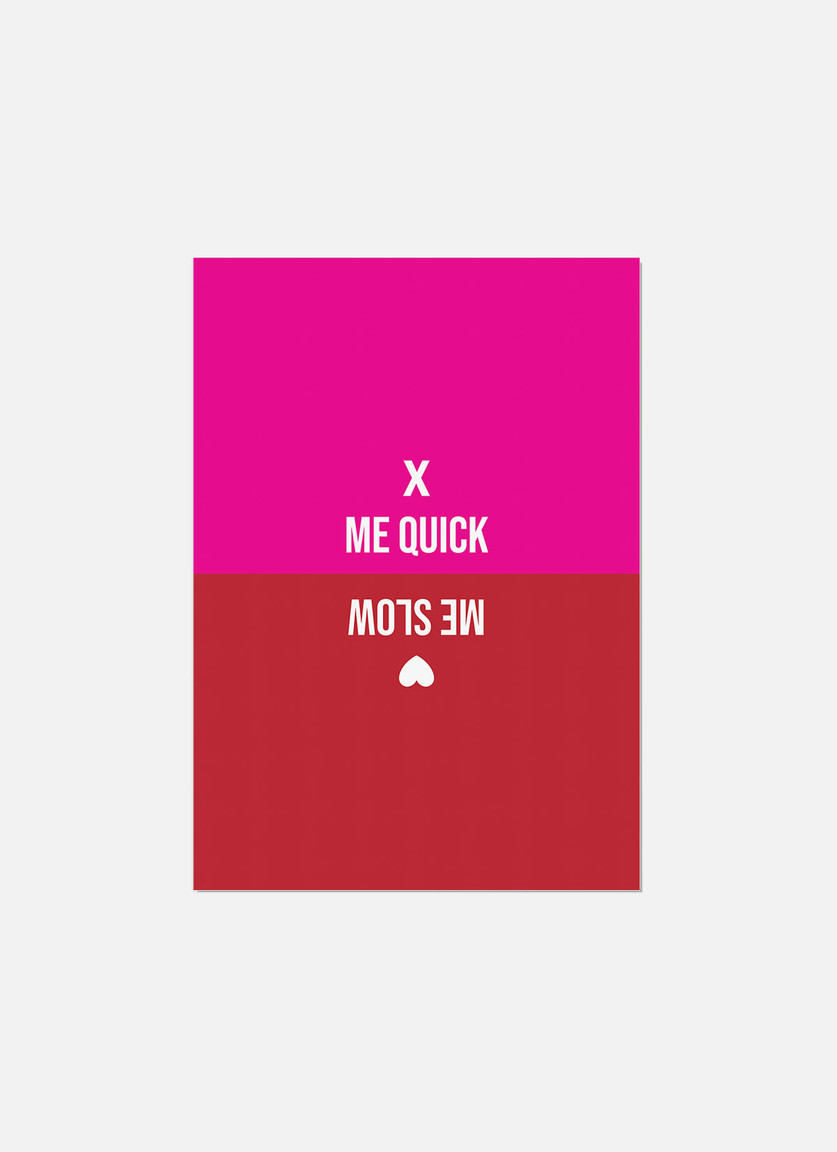 X ME QUICK Postcard