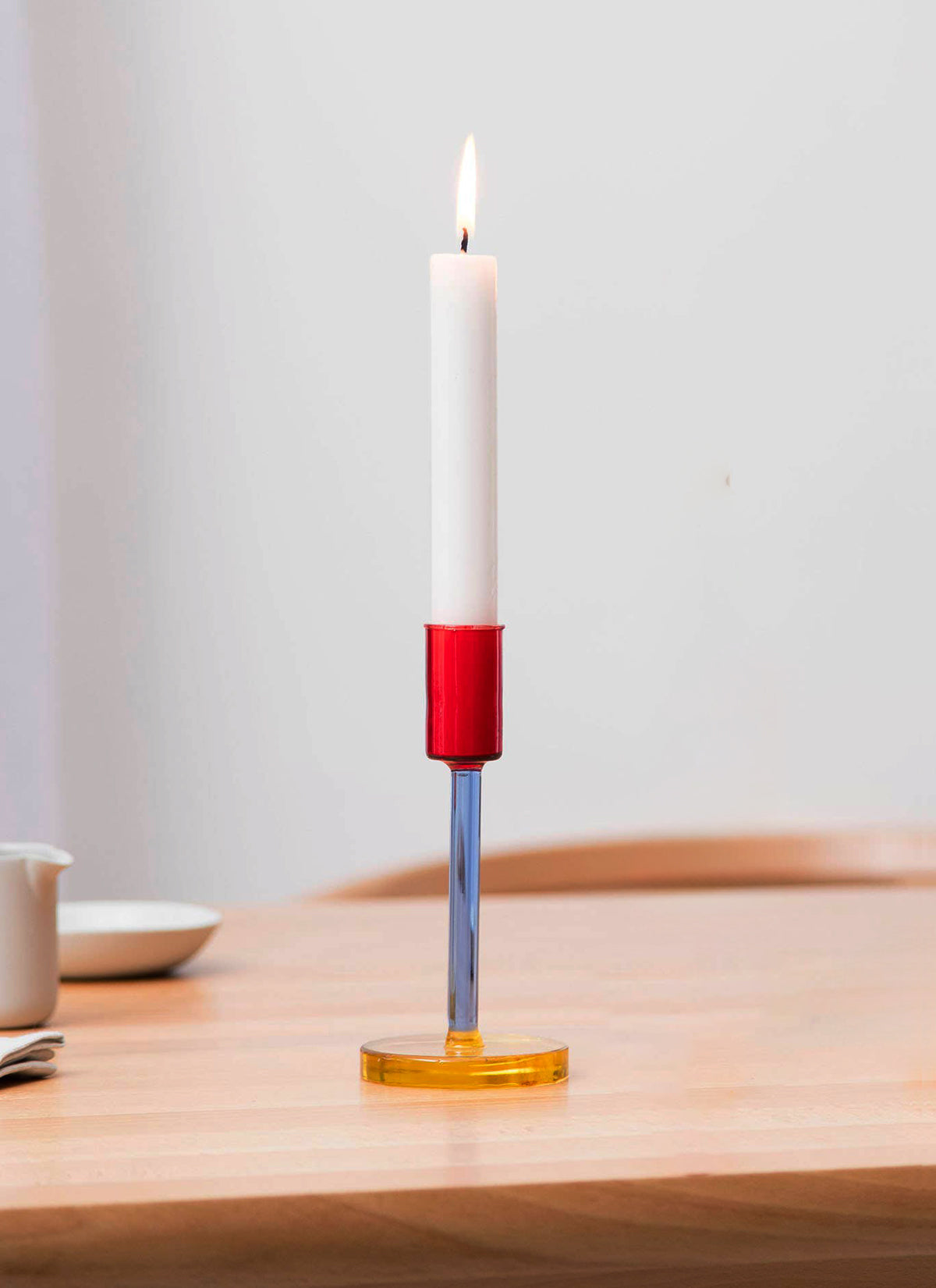 Tall Glass Candlestick