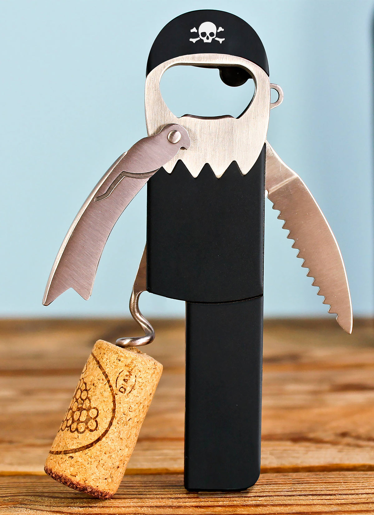 Legless Pirate Bottle Opener & Corkscrew