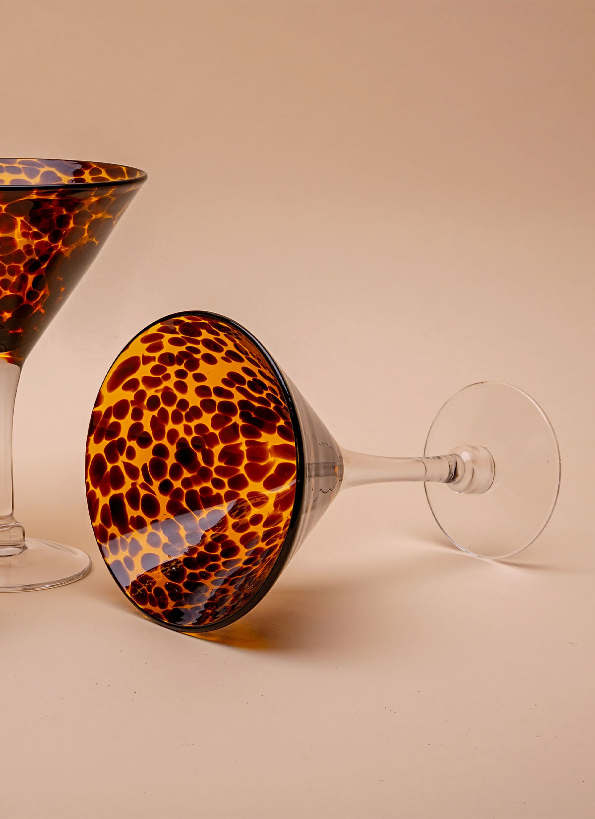 Leopard Print Martini Glass