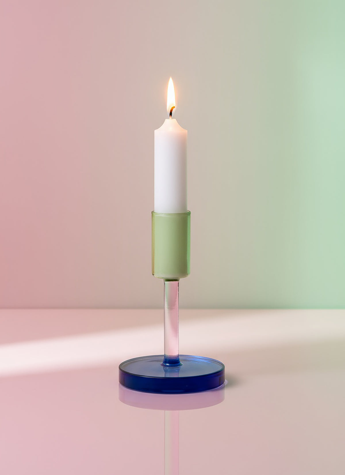 Medium Glass Candlestick