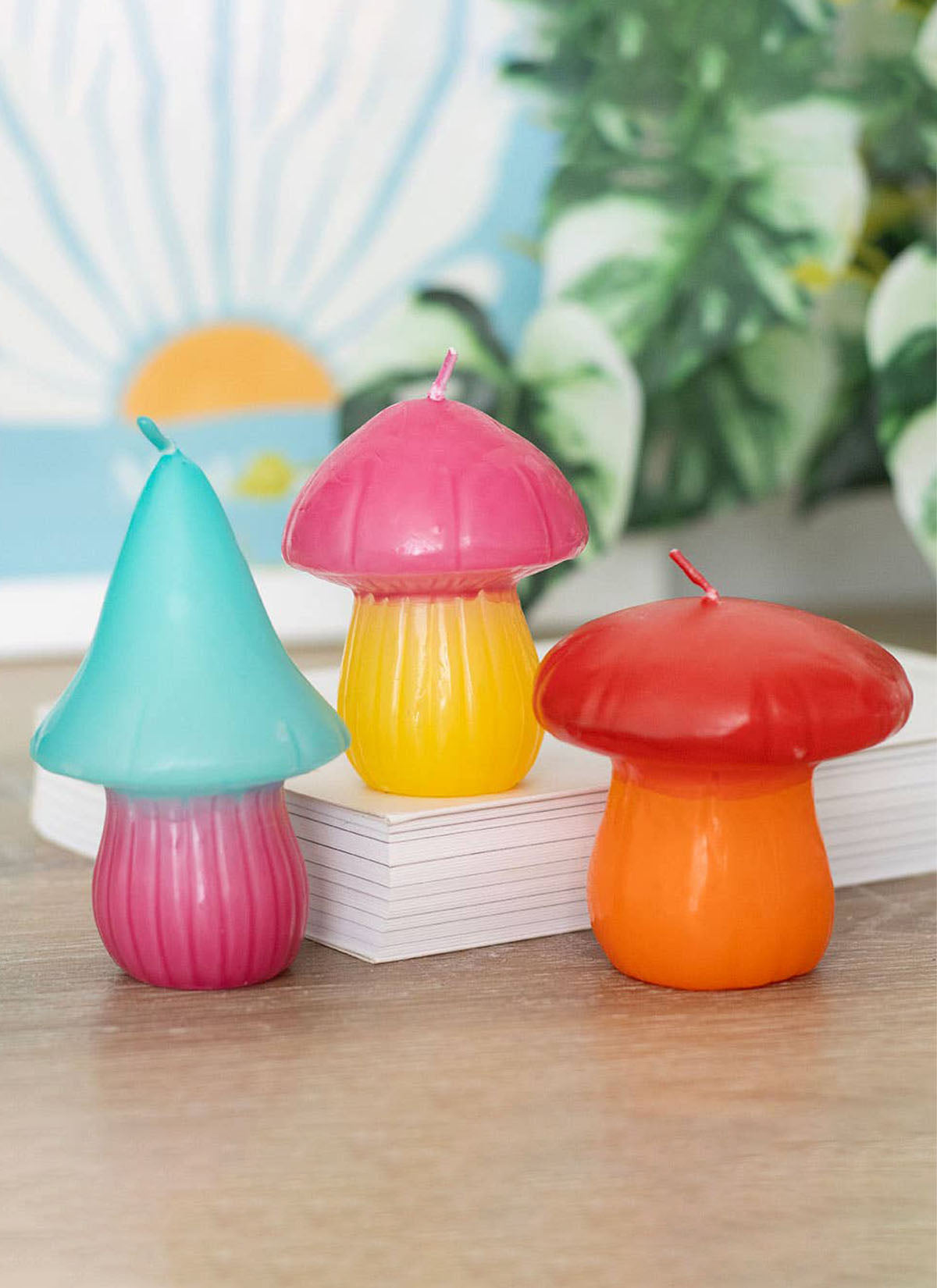 Set of 3 Mushroom Candles