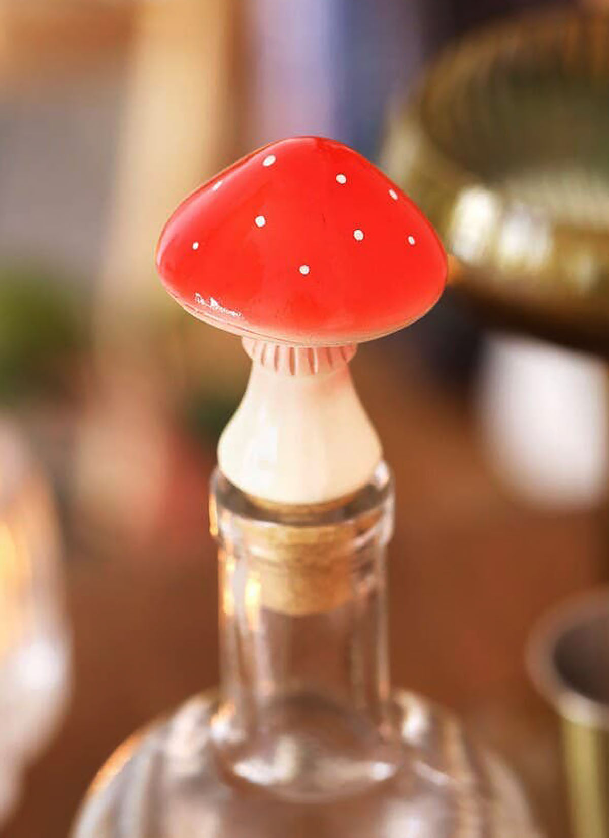 Mushroom Cork Bottle Stopper
