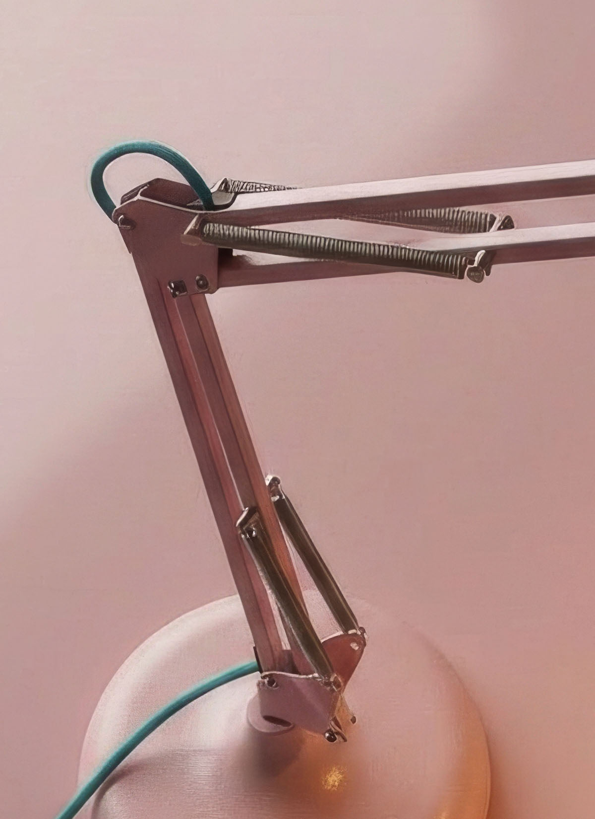Matt Pink Anglepoise Style Lamp