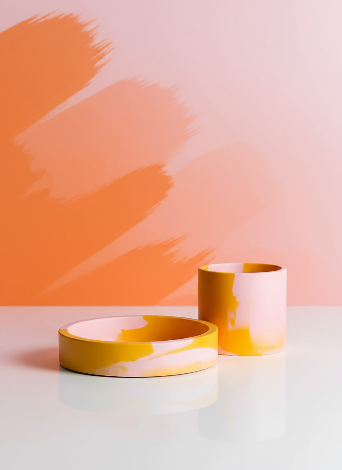 Pink & Orange Jesmonite Dish