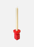 Red Geo Candle Holder