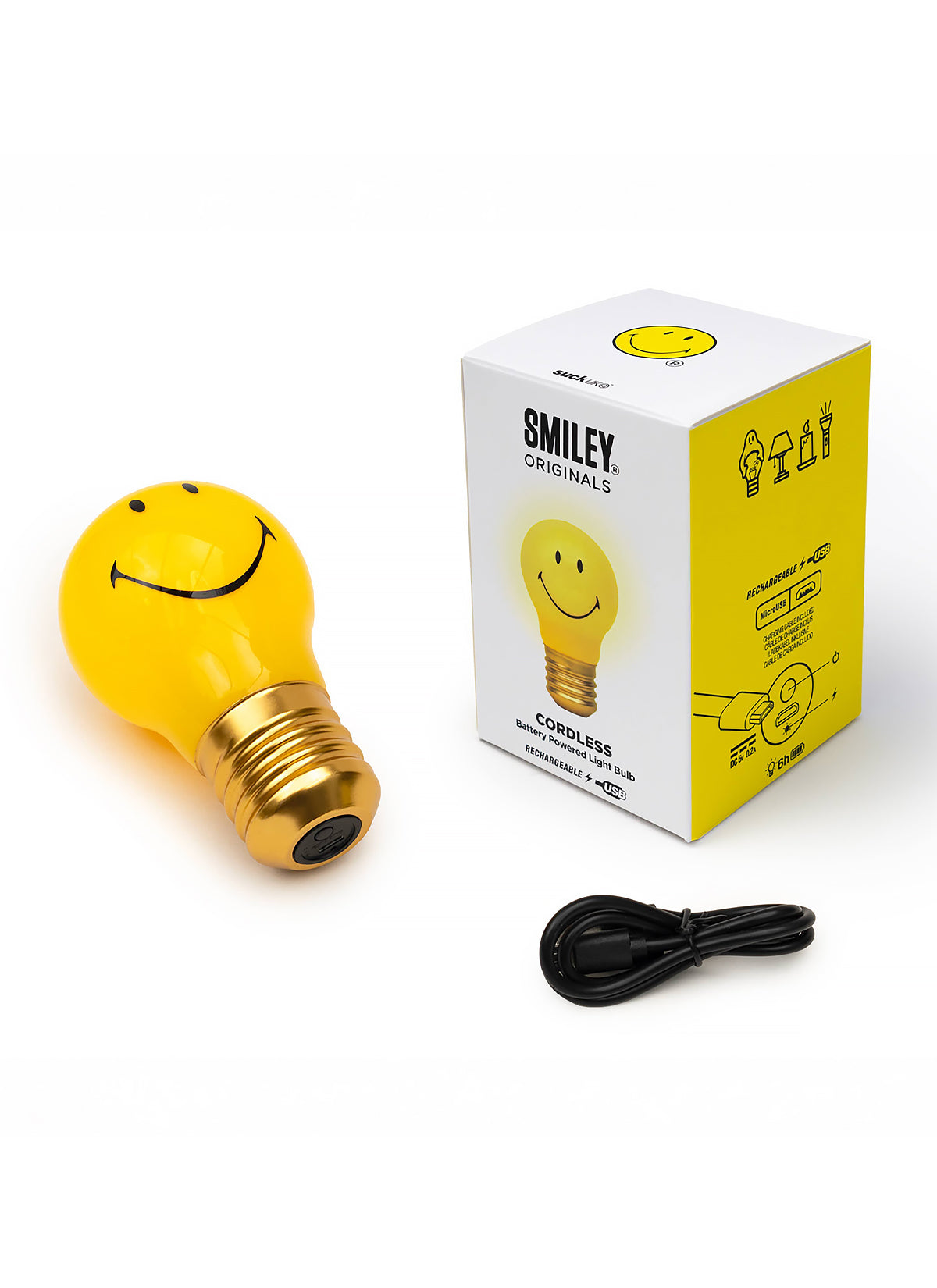CORDLESS SMILEY LIGHTBULB
