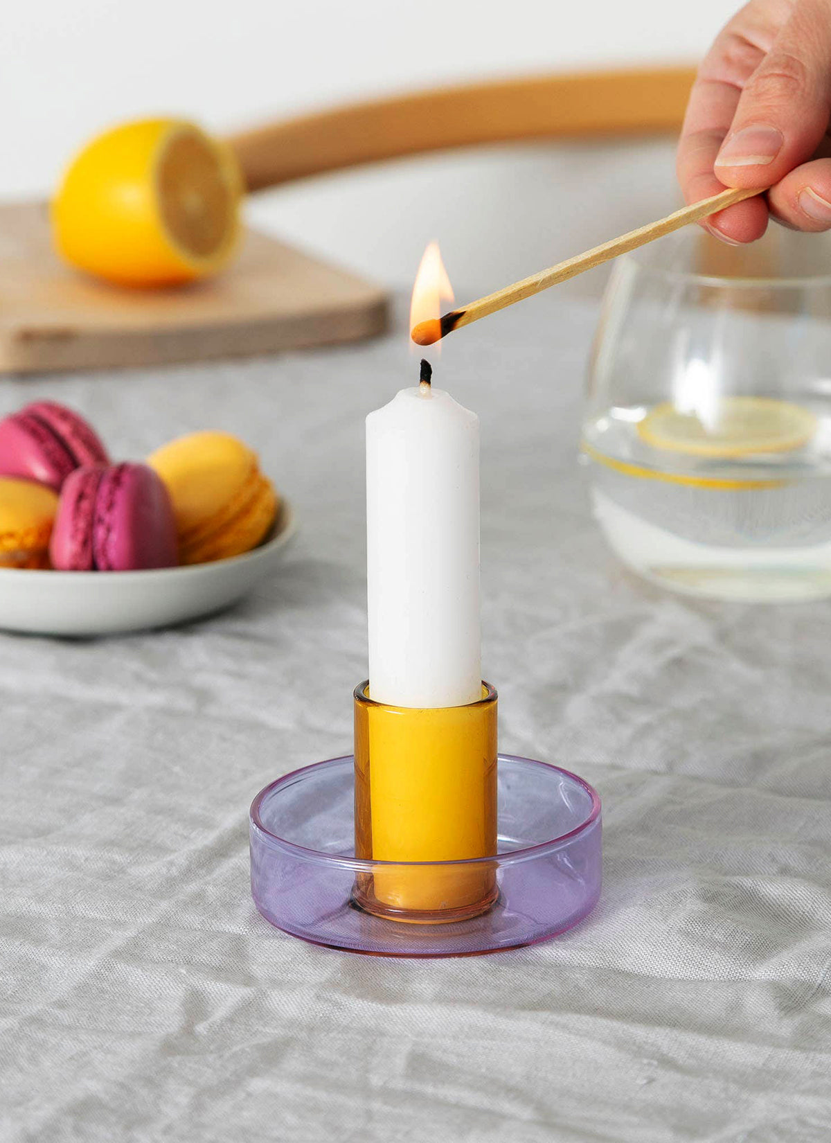 Small Glass Candlestick