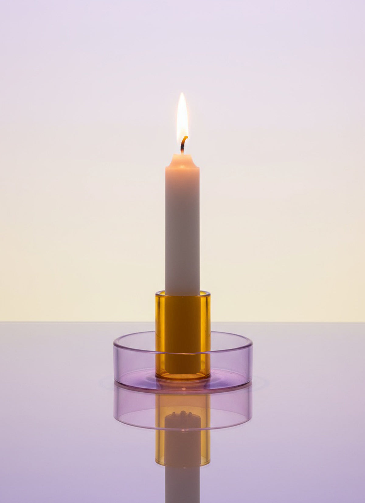 Small Glass Candlestick