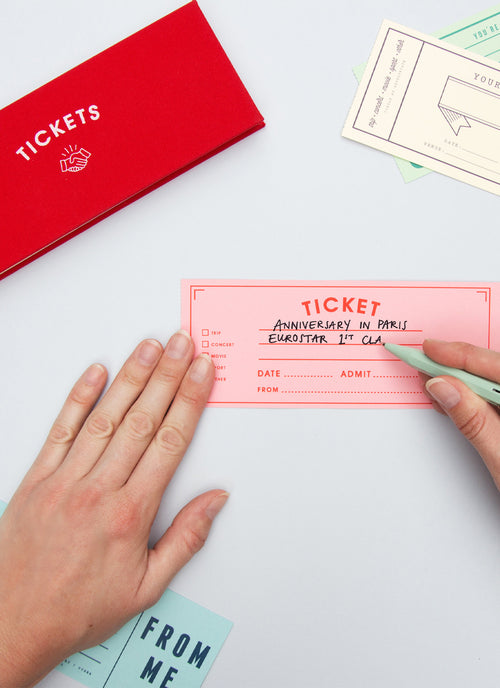 Blank Ticket Book