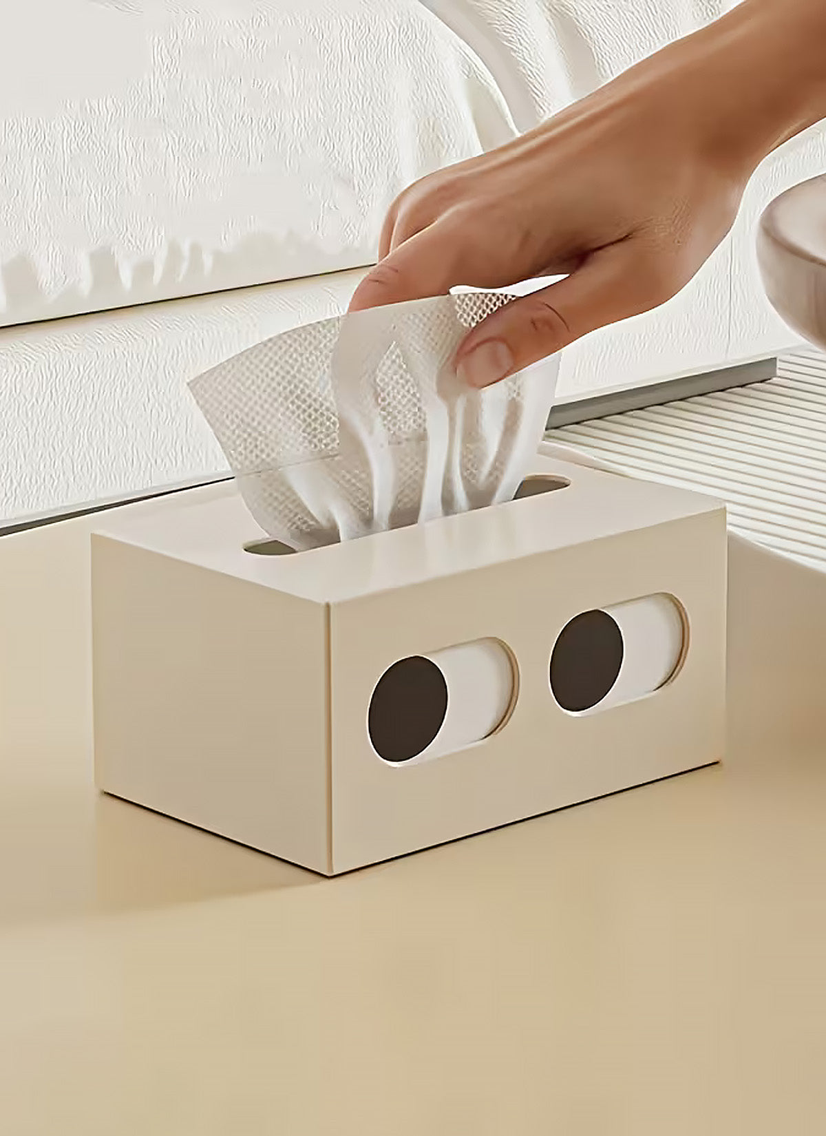 White Eyes Tissue Dispenser