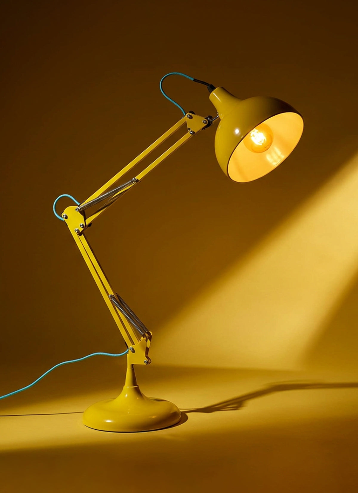 Gloss Yellow Anglepoise Style Lamp
