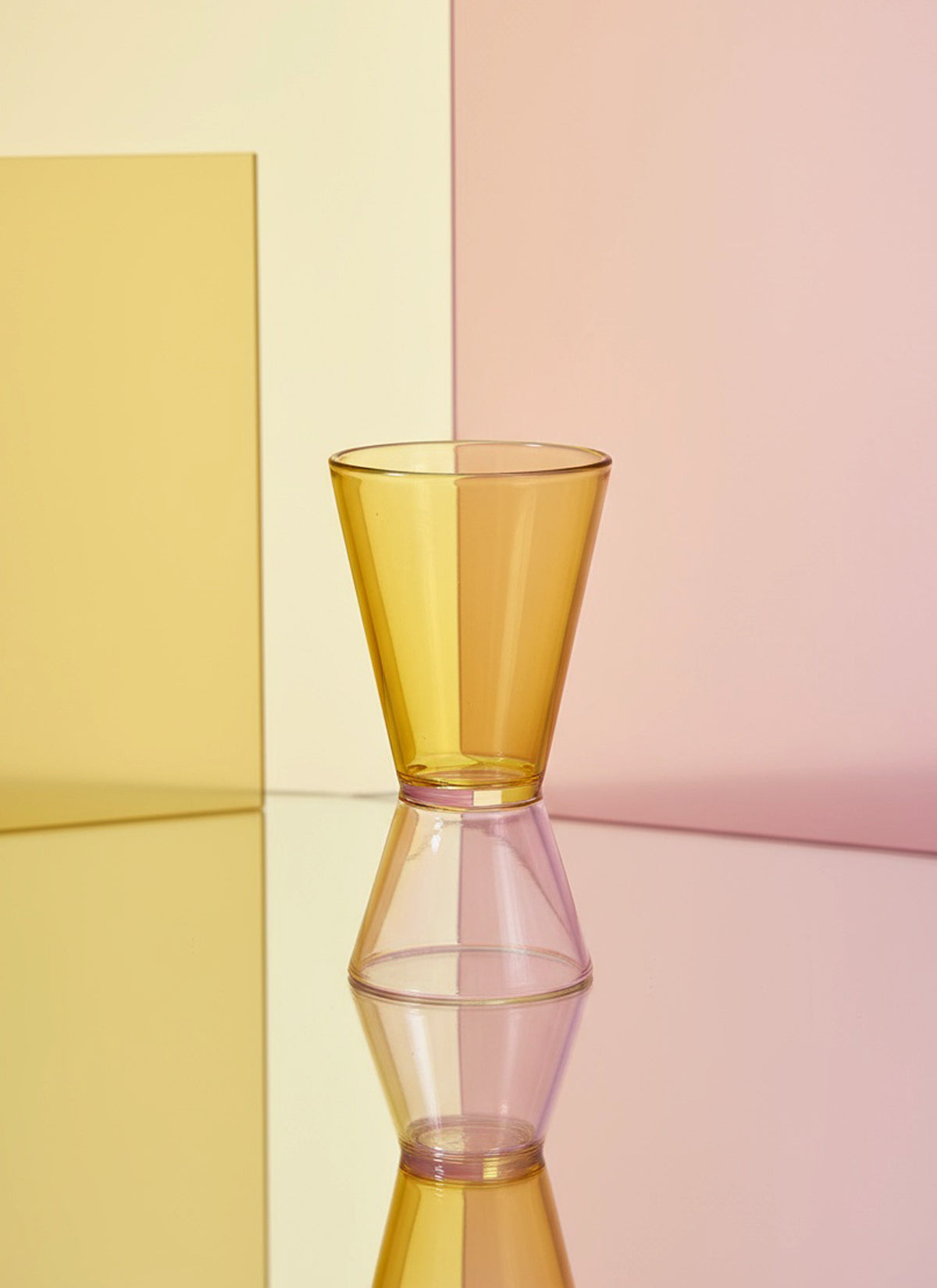 Yellow Pink Cocktail Jigger