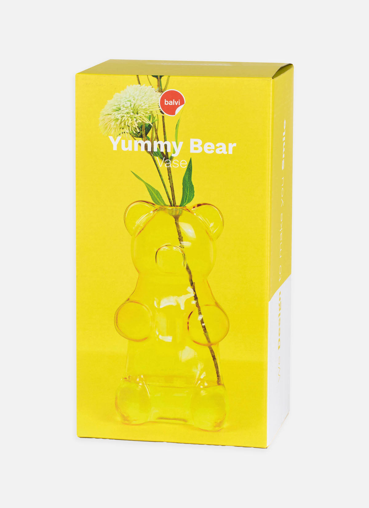 Yellow Yummy Bear Glass Vase