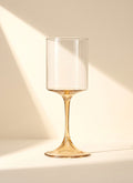 Amber Colour Drip Wine Glass