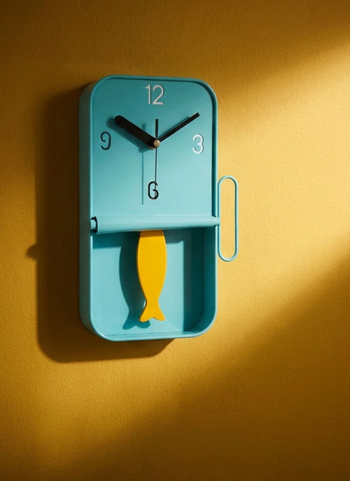 Aqua Sardine Tin Wall Clock