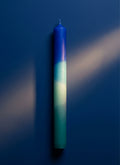 Blue & Teal Dinner Candle