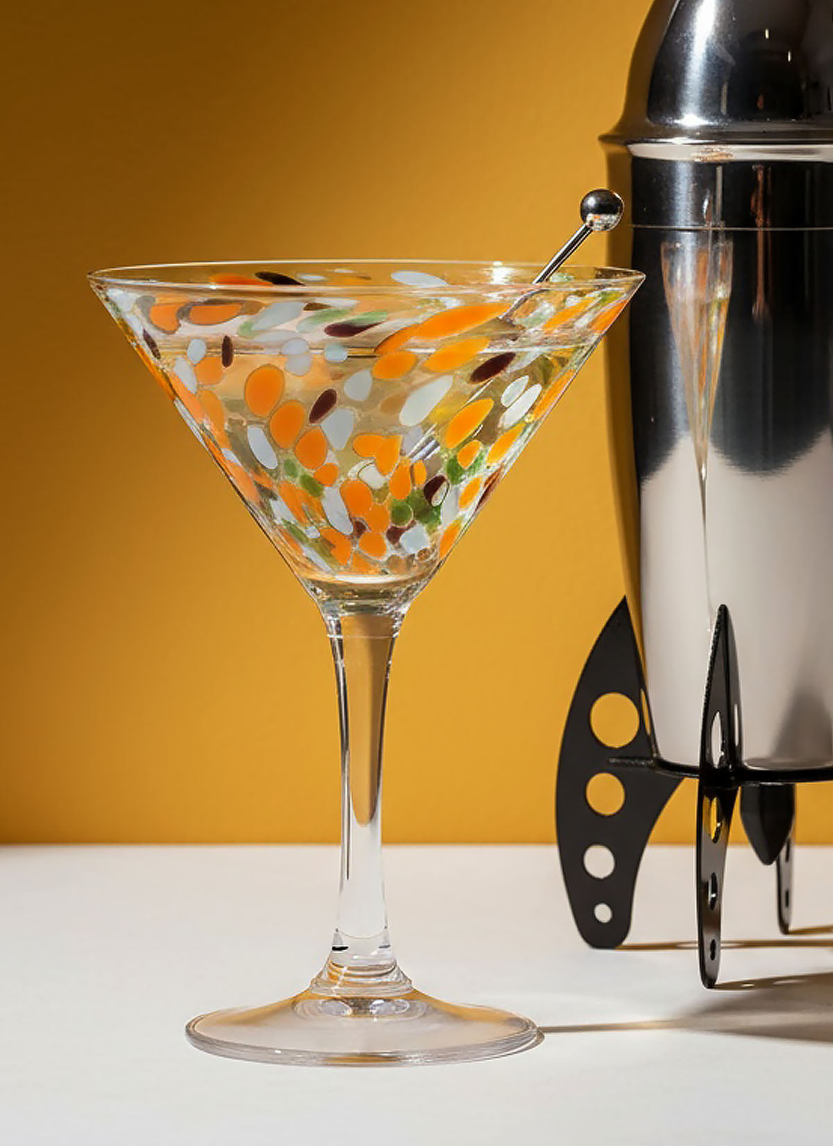 Cirtus Print Martini Glass
