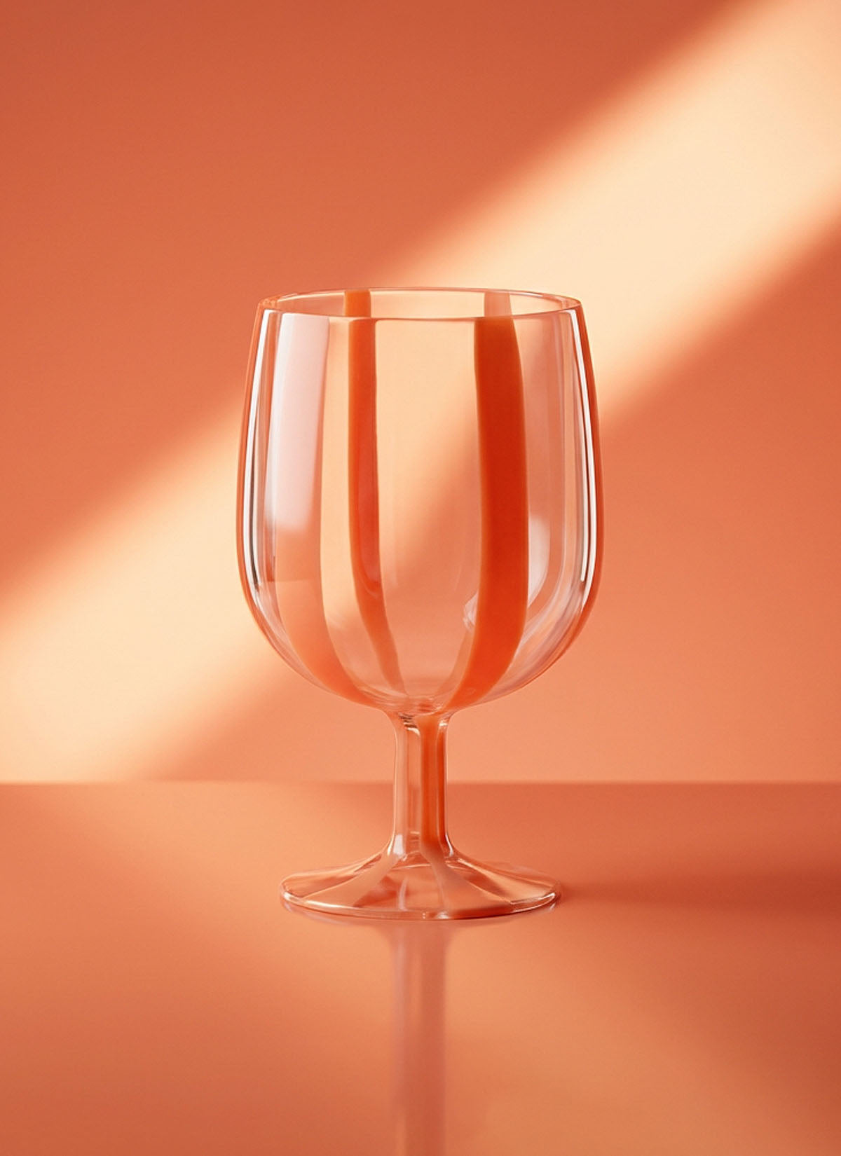 Coral Stacking Wine Glass