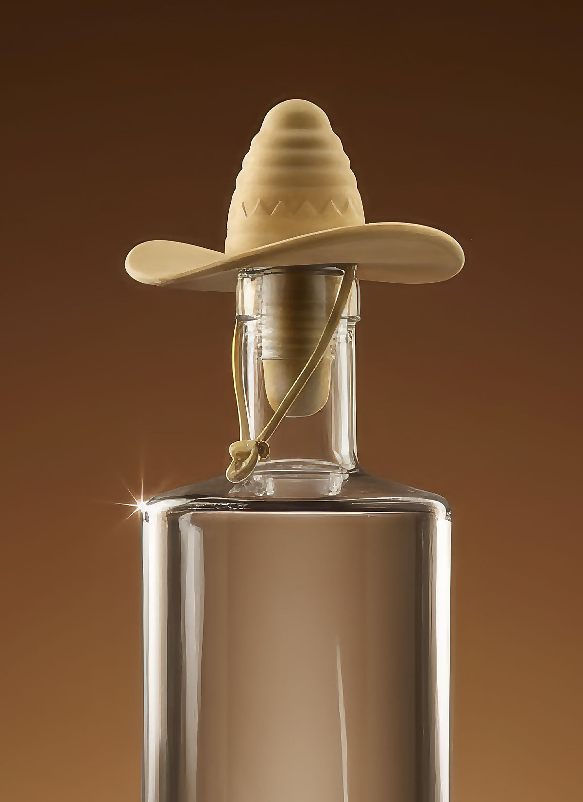 Cream Cowboy Hat Bottle Stop