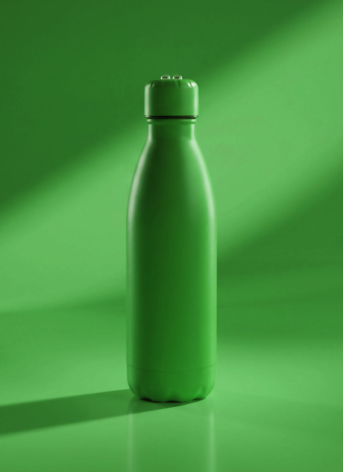Green Googly Eyes Water Bottle