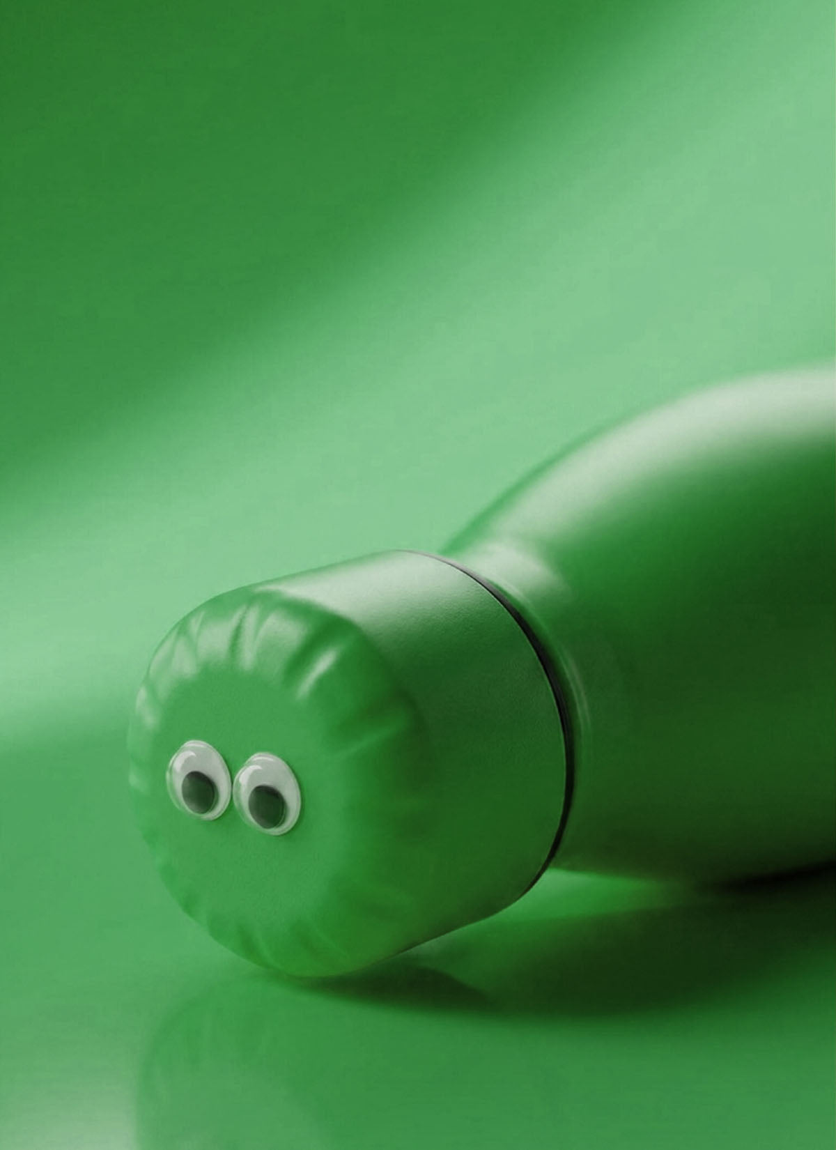 Green Googly Eyes Water Bottle