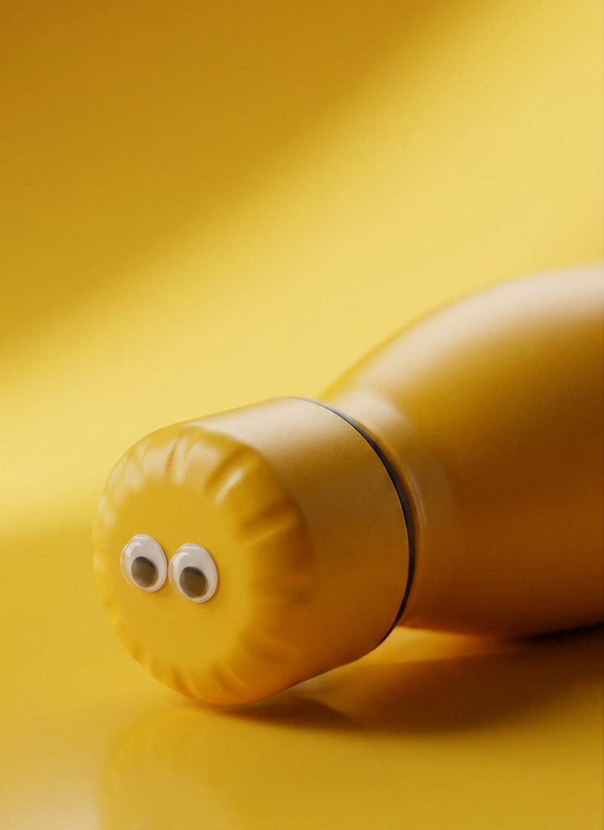 Yellow Googly Eyes Water Bottle