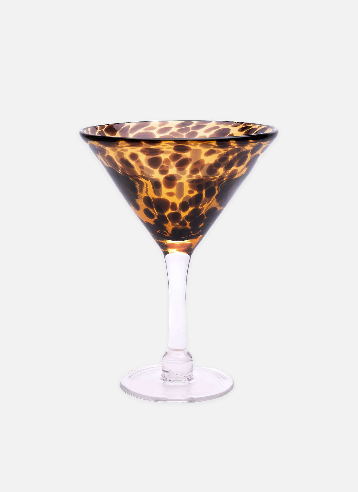 Leopard Print Martini Glass